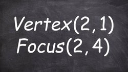 Finding the standard form of a parabola given vertex and focus Instructional Video