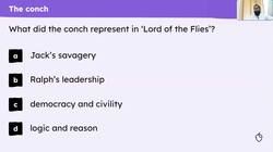 Golding's use of symbolism in 'Lord of the Flies' Instructional Video