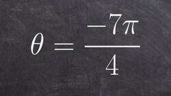 Graphing a Negative Angle in Terms of PI in Standard Position Instructional Video