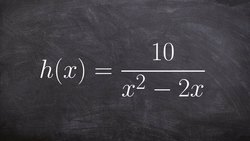 Finding the implied domain with a quadratic denominator of a rational function Instructional Video