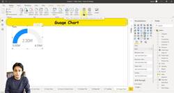 Business Intelligence with Microsoft Power BI - with Material - Gauge Chart in Power BI Instructional Video
