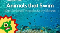 Sea Animals Vocabulary Game - Animals that Swim Instructional Video
