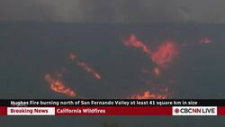 New wildfire near L.A. expands to 41 sq. km, forces evacuations News Clip