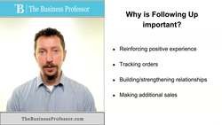 Marketing - Why Sales Follow Up is Important Instructional Video