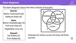 Using a Venn diagram to display outcomes for more than two events Instructional Video