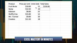 Excel: Creating Simple Excel Formulas Instructional Video