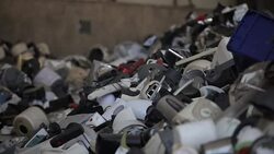 Recycling Plant for Electronic Waste Stock Footage