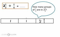 Dividing Mixed Numbers by Fractions Using Models Instructional Video