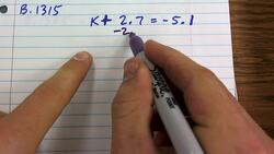 Solve a one step equation using subtraction of decimals Instructional Video