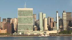 CLEAN : Manhattan skyline as high-level UN General Assembly week kicks off News Clip