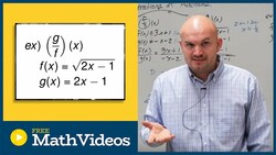 Divide a linear function by a square root function to find domain Instructional Video
