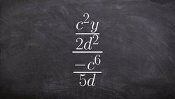 Learn how to divide two rational monomials and simplify Instructional Video