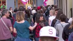 CLEAN : Protest in Avignon against French presidential candidate Marine Le Pen News Clip