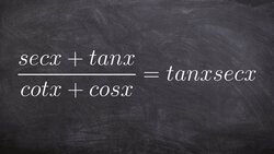 How to verify a trigonometric identity by multiplying by the LCD Instructional Video