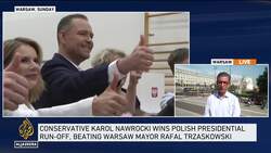 Poland election: Eurosceptic nationalist candidate Karol Nawrocki wins presidential vote News Clip