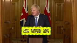 Boris Johnson and Sir Patrick Vallance answering questions during government coronavirus press briefing News Clip
