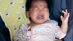 Asian baby is crying Stock Footage