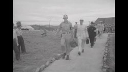 Communist Red Cross team leaves and boards helicopters in Panmunjom, North Korea, after meeting News Clip