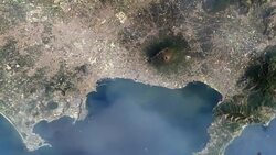 Naples (Italy) From Space. Elements Of This Image Furnished By Nasa. Stock Footage