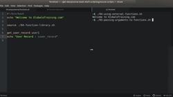 Bash Shell Scripting - Using Functions from External Scripts Instructional Video