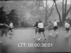 Nomads Netball Game 1959 Stock Footage