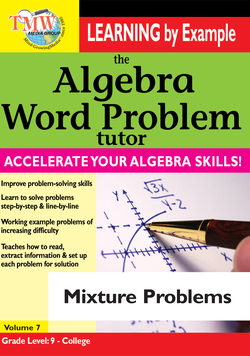 Algebra Word Problem Mixture Problems Instructional Video