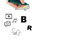 brand internet and social media concept Stock Footage