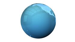 Blue earth globe animation.  loopable clip with tracking matte. Stock Footage