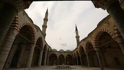 The Three Serefeli Mosque in Edirne, Turkey Stock Footage