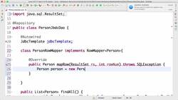 Spring Framework Master Class - Java Spring the Modern Way - Step 12 - Creating a Custom Spring JDBC RowMapper Instructional Video