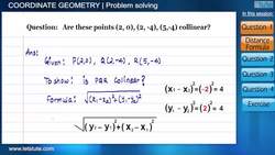 Coordinate Geometry: Solving Questions Using the Distance Formula Instructional Video