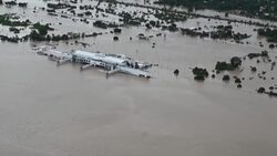 CLEAN : AERIAL SHOTS: severe flooding caused by Iota in northern Honduras (2) News Clip