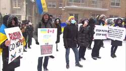 Canadians take to the streets to support Ukraine News Clip