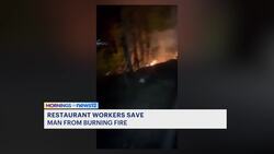Workers at 2 Norwalk restaurants help save a man's life from ranging fire News Clip