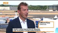Airbus 'Slightly Behind' Delivery Target, CEO Faury Says News Clip