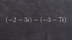 Algebra 2 Learn how to add two complex numbers by combining imaginary and real parts, (3+i)+(2-7i) Instructional Video
