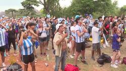 Argentina celebrates after progress to World Cup knockout stages News Clip