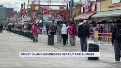 Coney Island businesses gear up for Memorial Day Weekend, hope for warm weather News Clip