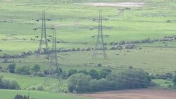 Aerials of power lines News Clip