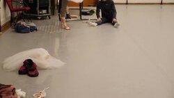 Cast members of the Nutcracker practising News Clip