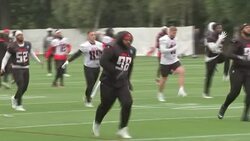 Atlanta Falcons squad training at The Grove Hotel News Clip