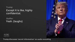 Trump heard on recording discussing ‘highly confidential, secret’ documents News Clip