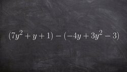 How to subtract two trinomials polynomials Instructional Video
