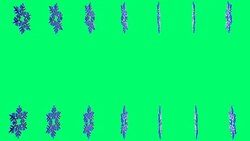 Blue snowflake rotates with empty space for contents Stock Footage