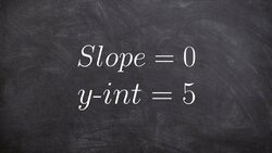 Learn how to graph an equation when the slope is zero Instructional Video