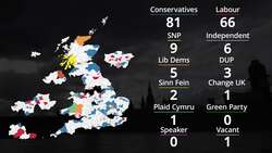 Constituency map of the UK before the 2019 general election News Clip