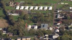 Aerial shots of the Manston migrant centre... News Clip