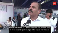 Former IAF chief R.K.S Bhadauria talks on C-295 Bharat Shakti drone News Clip