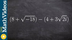Subtracting complex numbers Instructional Video