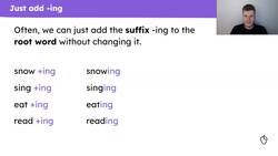 Using and spelling suffixes: -ing Instructional Video
